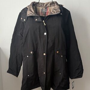 NWT Gallery Women’s Water Resistant Zip Front Rain Jacket